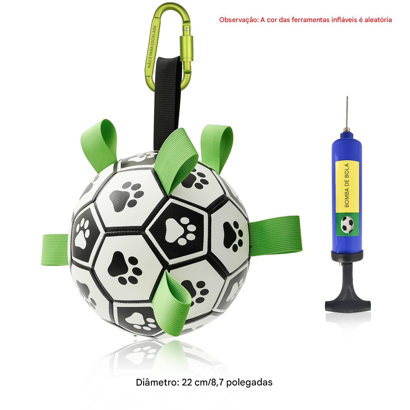 Bola de futebol interativa inflável para treinamento de cães.