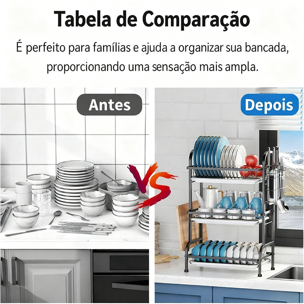 🖤 ORGANIZADOR DE PIA DE COZINHA 🍽️✨